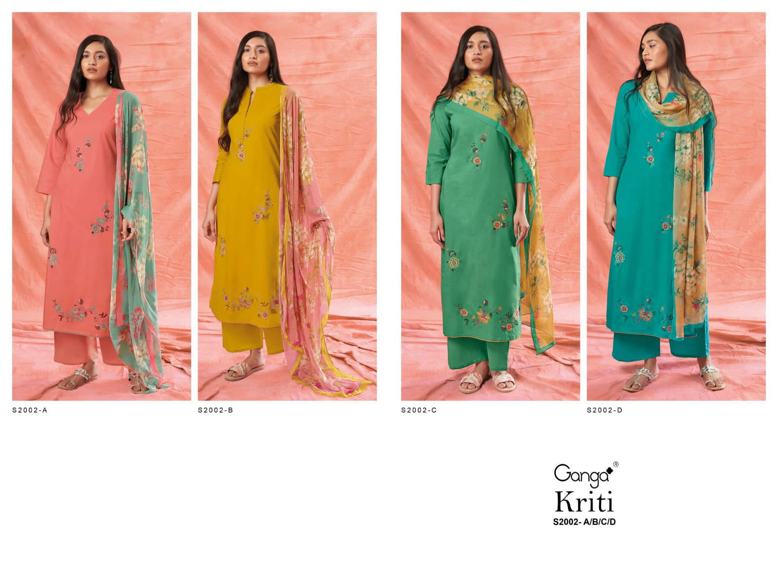 Kriti 2002 Printed Designer Salwar Suits Catalog